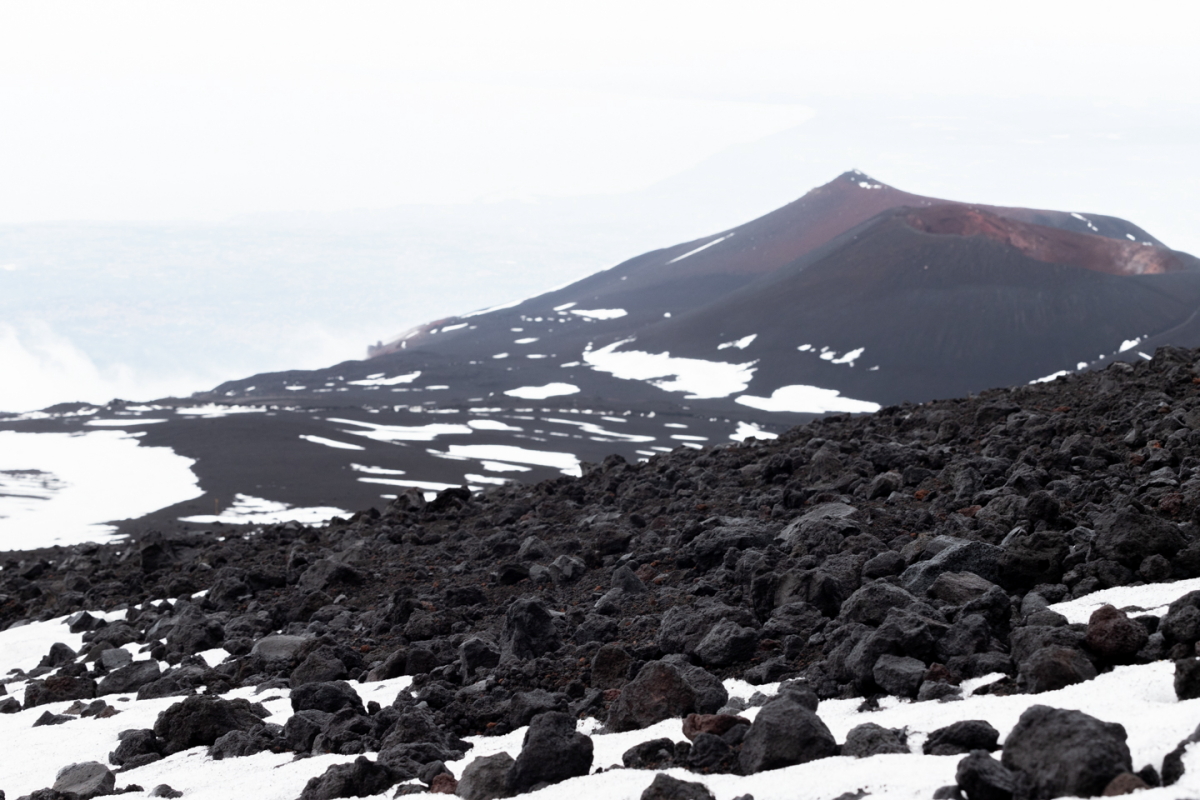 hiking Etna volcano
